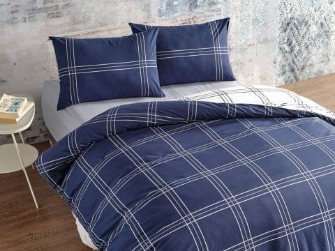 Ranforce Nevresim Takımı Navy Tek King Size - Lacivert