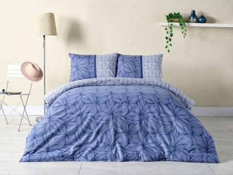Ranforce Nevresim Takımı Palmera Tek King Size - Lacivert