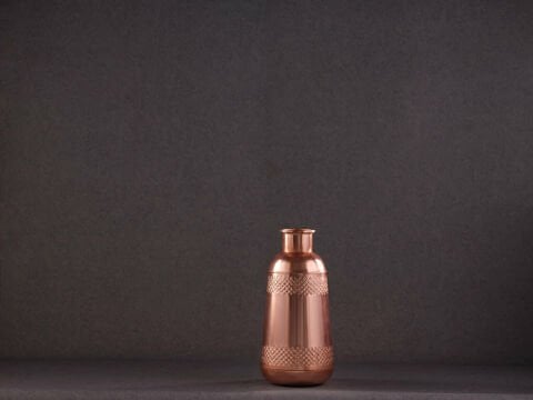 İron Flower Pot Small Ma6361 Gold Vazo Standart - Rose Gold