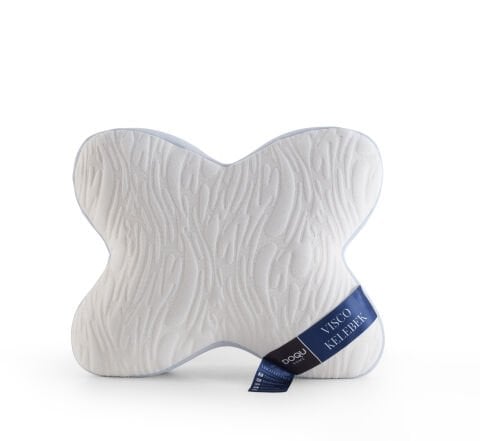Visco Kelebek Yastık 53 cm x 42 cm - Beyaz