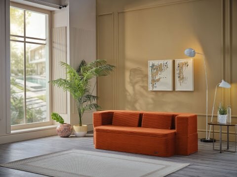 Serena Fonksiyonel Yatak Olabilen Pedli Koltuk Kiremit