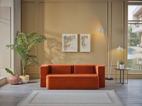 Serena Fonksiyonel Yatak Olabilen Pedli Koltuk Kiremit