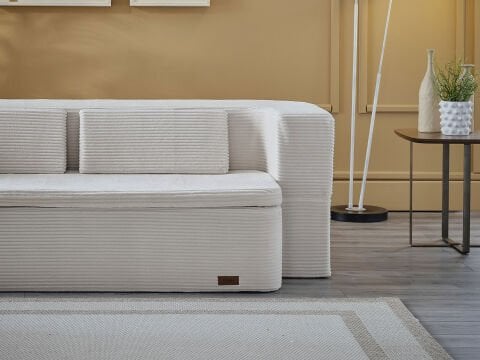 Serena Fonksiyonel Yatak Olabilen Pedli Koltuk Krem