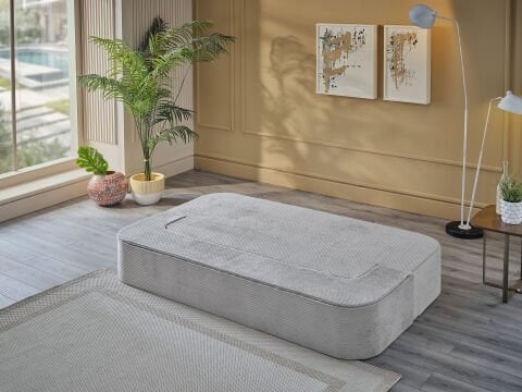 Serena Fonksiyonel Yatak Olabilen Pedli Koltuk Gümüş