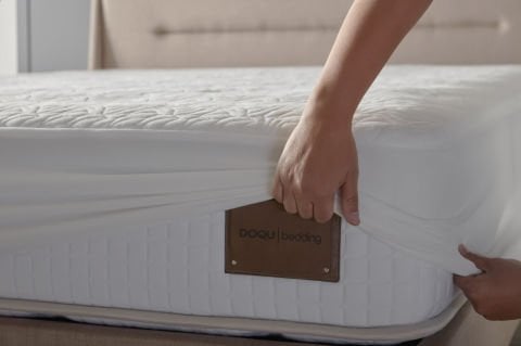 Aloe Vera Sıvı Geçirmez Fitted Alez 160 x 200 cm - Beyaz