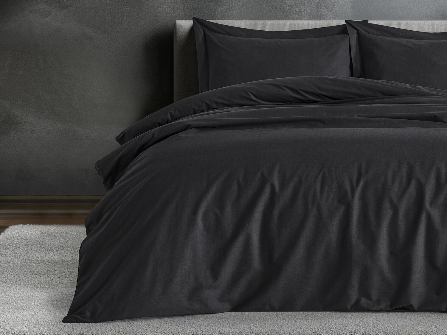 Monoco Nevresim Takımı Çift King Size - Siyah