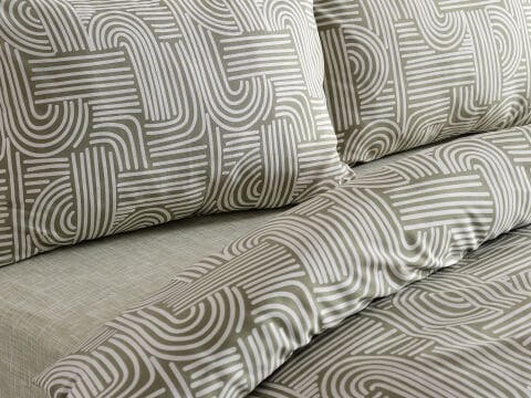 Nola Easy Comforter Nevresim Takımı Çift Kişilik - Adaçayı