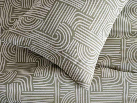 Nola Easy Comforter Nevresim Takımı Çift Kişilik - Adaçayı