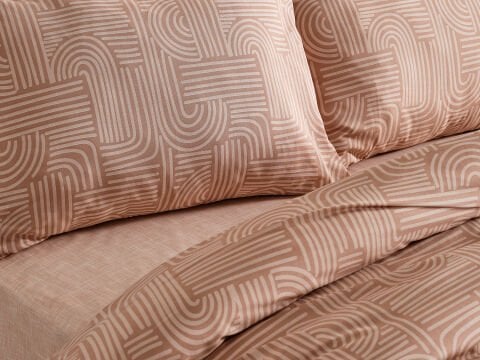 Nola Easy Comforter Nevresim Takımı Tek Kişilik - Cappucino