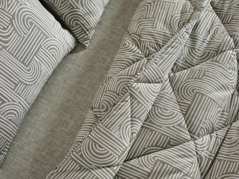 Nola Easy Cotton Comforter Set Tek Kişilik - Adaçayı