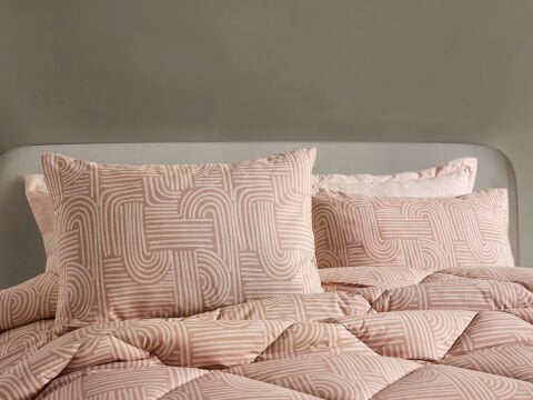 Nola Easy Cotton Comforter Set Çift Kişilik - Cappucino