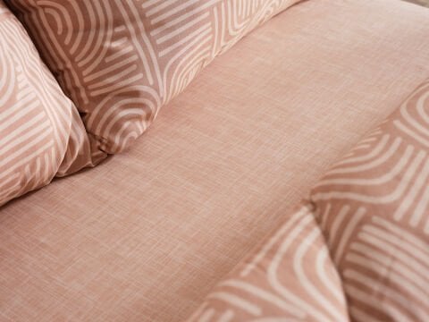 Nola Easy Cotton Comforter Set Tek Kişilik - Cappucino