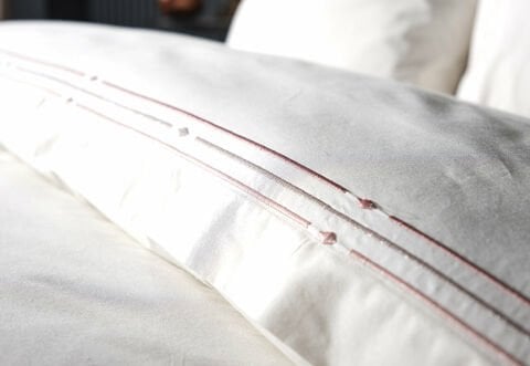 Zelda Nakışlı Nevresim Takımı Çift King Size - Pudra