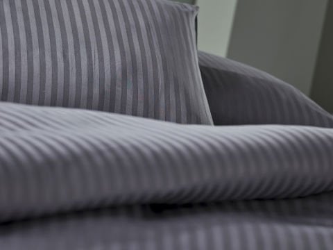 Saten Artline Nevresim Takımı Çift King Size - Gri