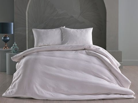 Saten Artline Nevresim Takımı Çift King Size - Beyaz