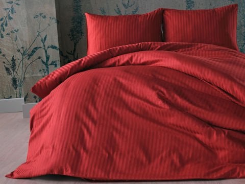 Saten Artline Nevresim Takımı Çift King Size - Kiremit