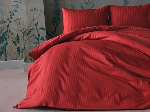 Saten Artline Nevresim Takımı Çift King Size - Kiremit