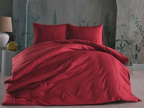 Saten Artline Nevresim Takımı Çift King Size - Kiremit