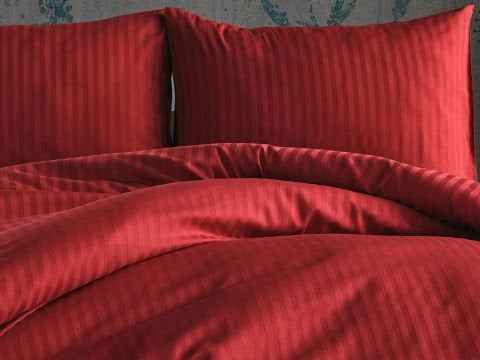 Saten Artline Nevresim Takımı Çift King Size - Kiremit