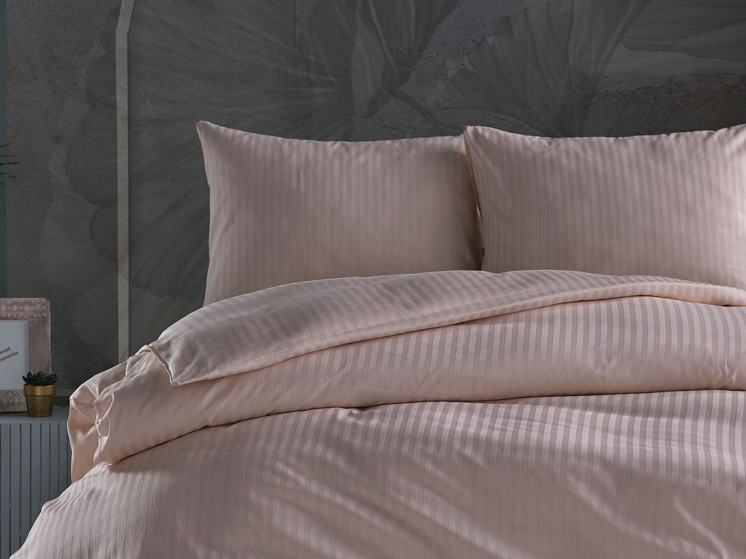Saten Artline Nevresim Takımı Çift King Size - Krem
