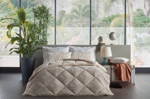 Poly Cotton Biella Uyku Seti Çift Kişilik - Kahve