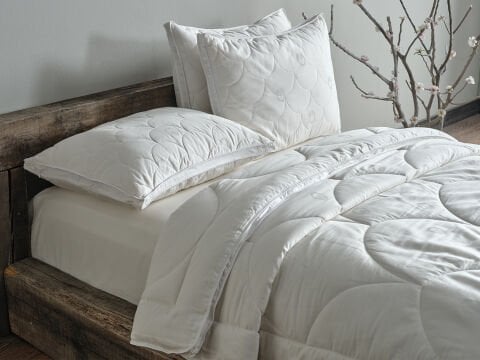 Pamuk Yorgan Tek King Size - Beyaz