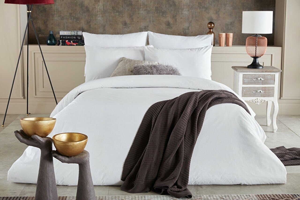 Dreamlife Nevresim Takımı Tek King Size - Beyaz