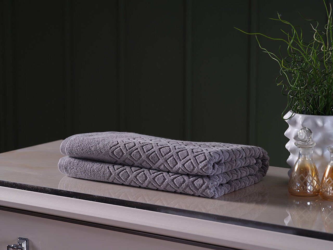 Luxury Banyo Havlusu Gri - 90 x 150 cm