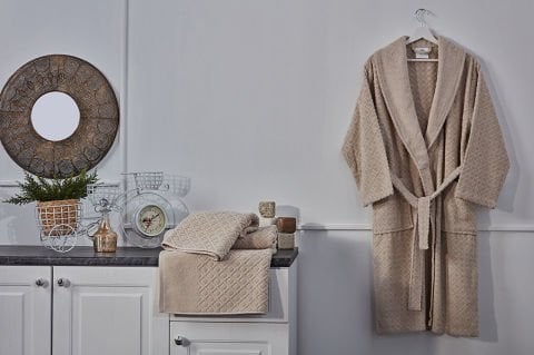 Luxury Bornoz S/M - 110 cm - Vizon