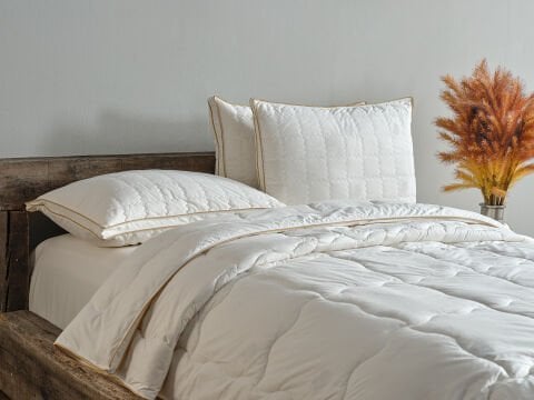 Yün Yorgan Çift King Size - Ekru