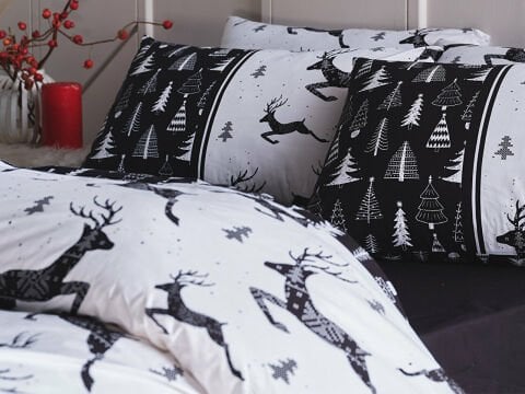 Ranforce New Year Nevresim Takımı Çift Kişilik - Siyah