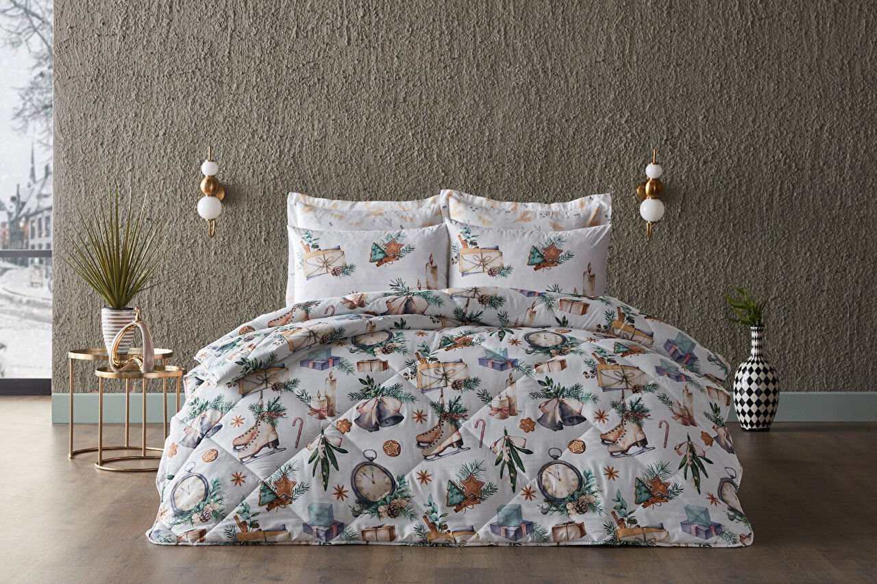 Polycotton Skate Comforter Set Çift Kişilik - Yeşil