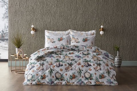 Polycotton Skate Comforter Set Çift Kişilik - Yeşil