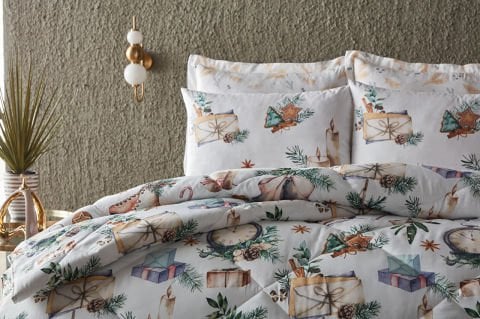 Polycotton Skate Comforter Set Çift Kişilik - Yeşil