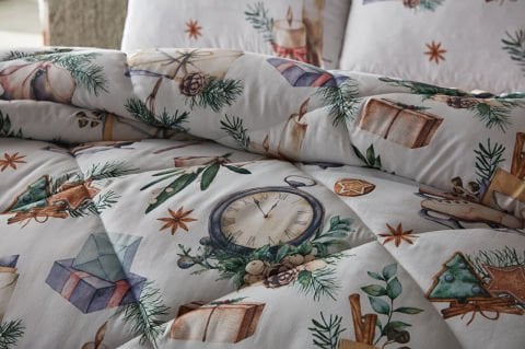 Polycotton Skate Comforter Set Çift Kişilik - Yeşil