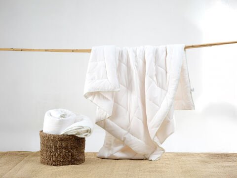 Bambu Yorgan Beyaz - Tek King Size