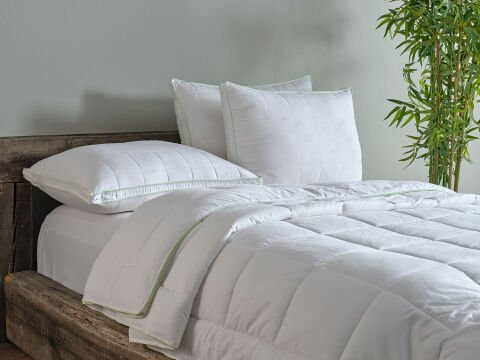 Bambu Yorgan Beyaz - Tek King Size