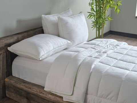 Bambu Yorgan Beyaz - Tek King Size