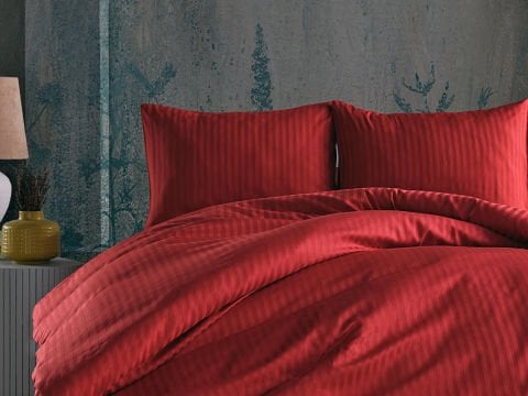 Saten Artline Nevresim Takımı Kiremit - Çift Kişilik