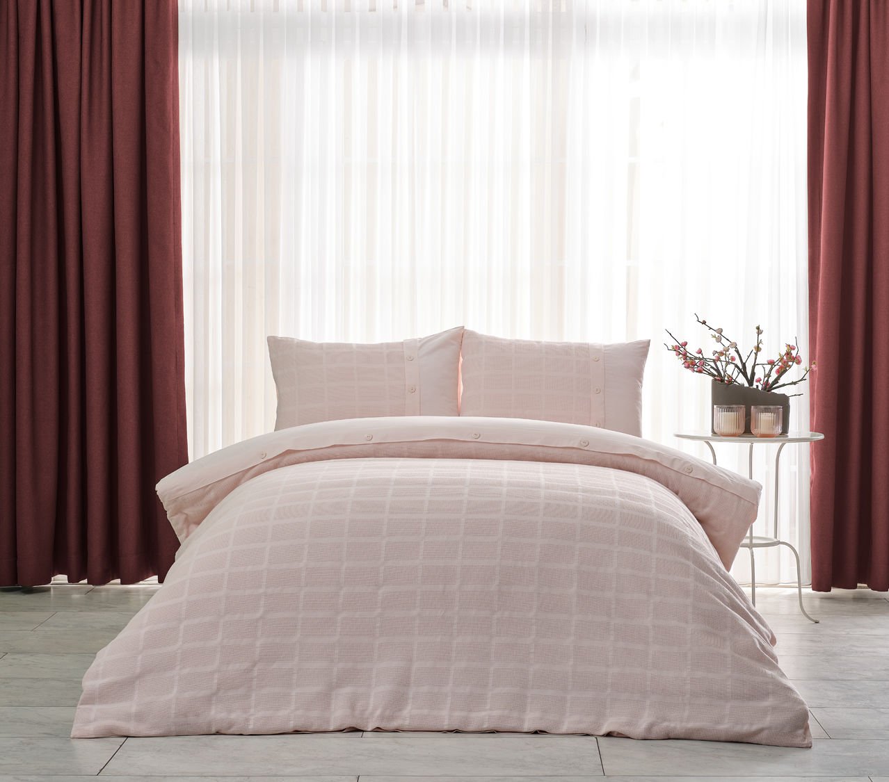 Multi Selection Çok Amaçlı Set Gloria Çift King Size - Pudra