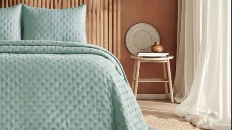 Boho Chic Spring Yatak Örtüsü Softia Çift Kişilik - Ekru