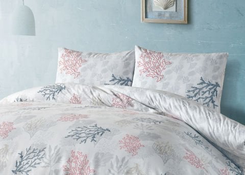 Marine Nevresim Takımı Marina Çift King Size - Beyaz