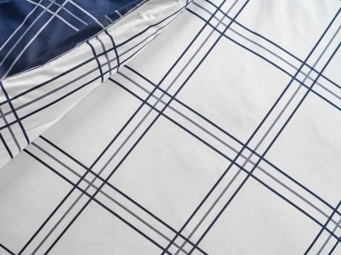 Ranforce Nevresim Takımı Navy Çift King Size - Lacivert