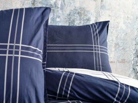 Ranforce Nevresim Takımı Navy Çift King Size - Lacivert