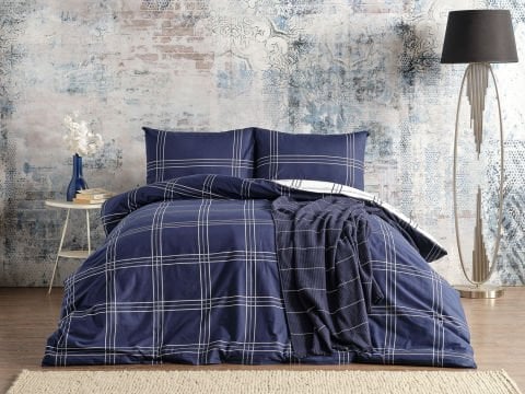 Ranforce Nevresim Takımı Navy Tek King Size - Lacivert
