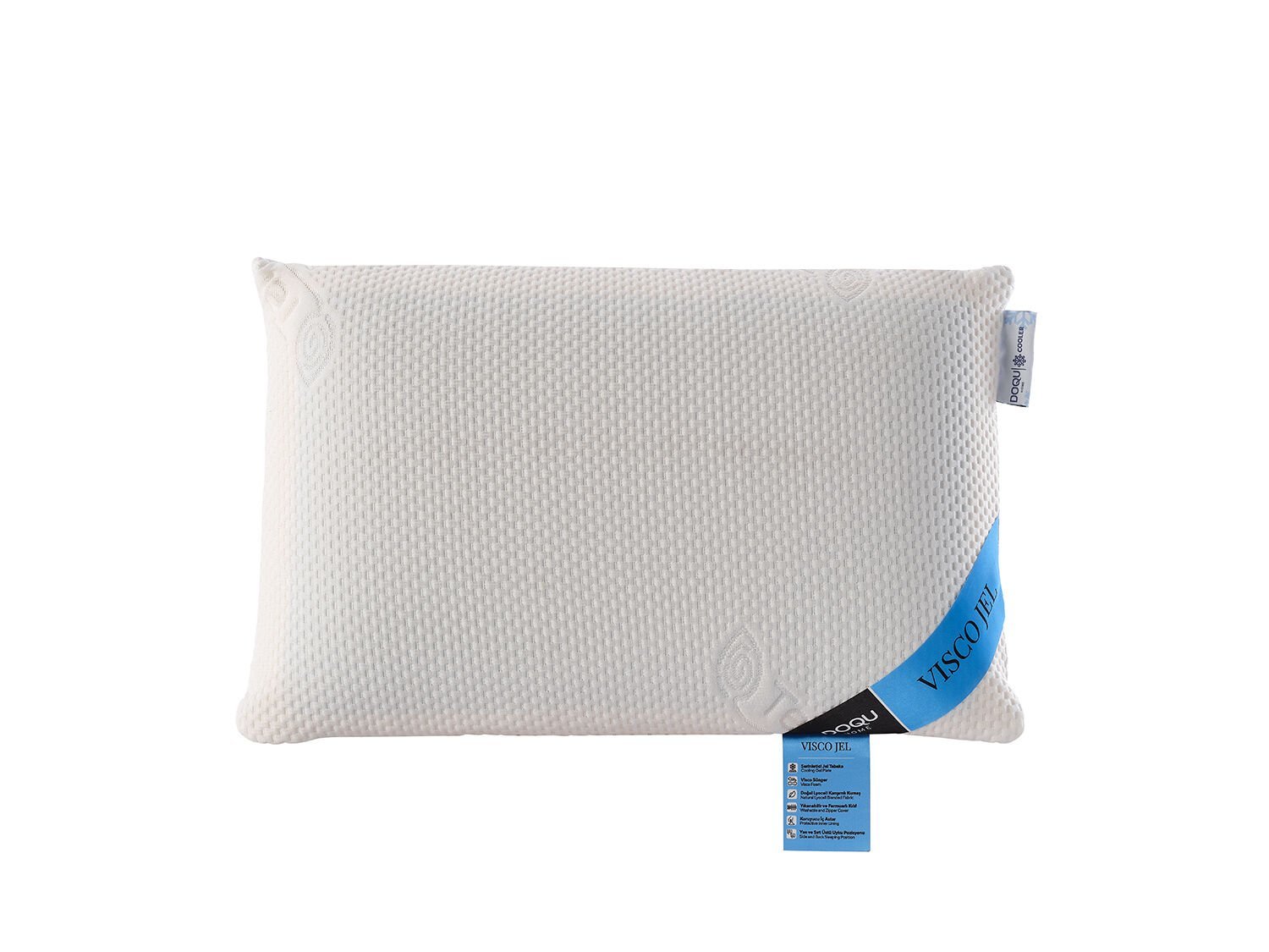 Viscojel Yastık 60 x 40 + 15 cm - Beyaz