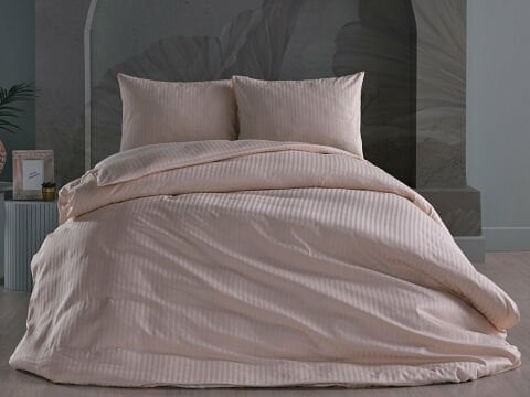 Saten Artline Nevresim Takımı Krem - Çift Kişilik