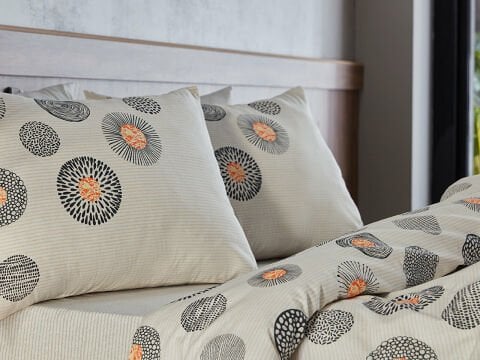 Polycotton Pamuklu Nevresim Takımı Cosmos Çift Kişilik - Gri