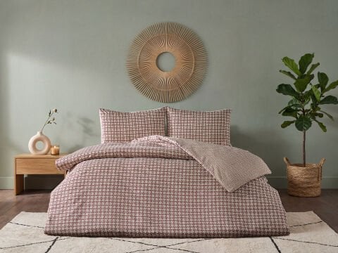 Easy Cotton Nevresim Takımı Harmony Capri Tek Kişilik - Bordo