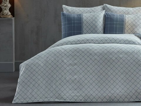 Polycotton Pamuklu Nevresim Takımı Vogy Tek Kişilik - Mavi
